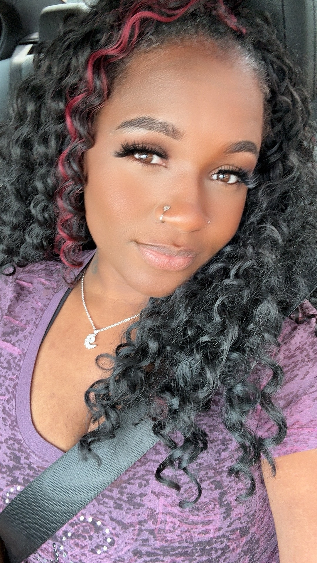 MIAMOR car selfie red highlights